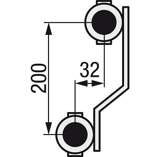 Heating manifold DN25 (1") brass, model M 1