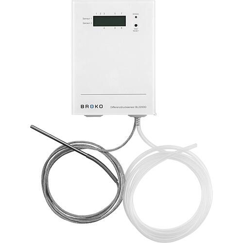 Wireless differential pressure and temperature sensor BL220DDu+BL220TEMP Surface-mounted