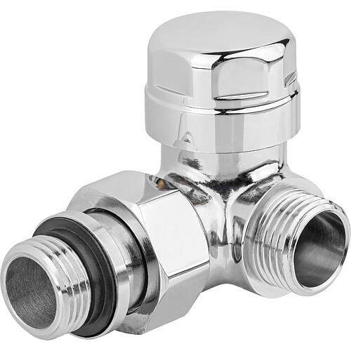 Thermostat valves 130TA D, chrome-plated DN15 (1/2"), right angle corner