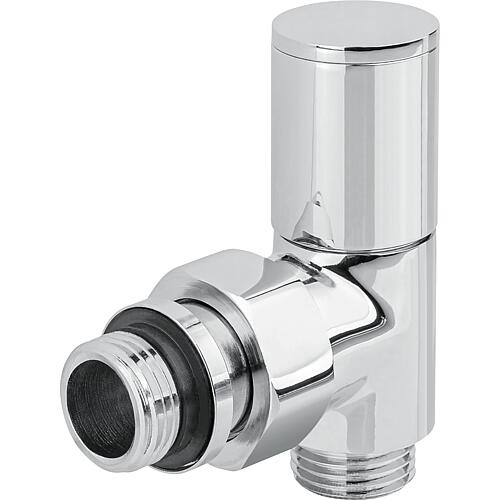 Regulating and shut-off valve 200 TA, chrome-plated, angle shape Standard 1