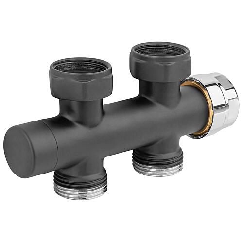 Design thermostatic valve block NN, black, DN 20 (3/4") Standard 2