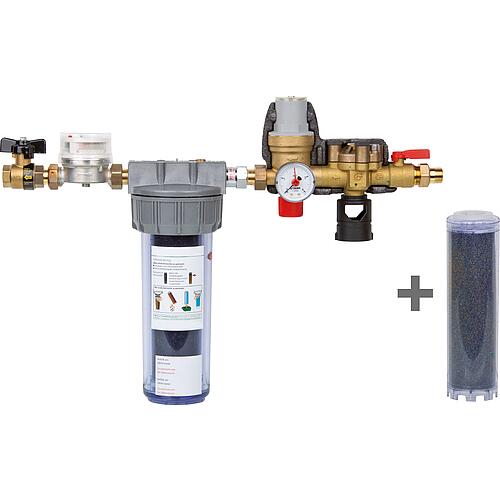 Advantage package Heating water filling combination NaFüKom Plus DN 15 (1/2") + indicator resin cartridge Standard 1
