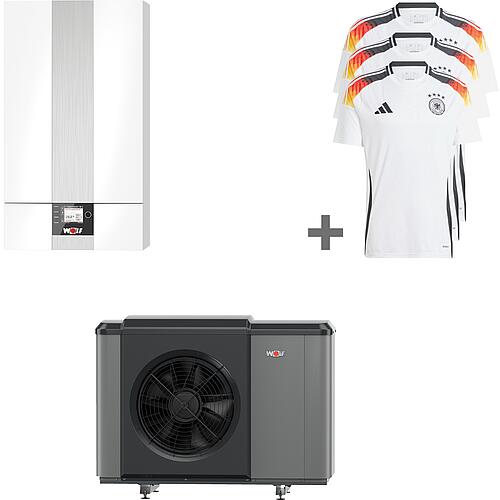 Special offer package Wolf CHA Monoblock heat pumps 10/400 V 9146863 + 3 x EM jerseys Standard 1