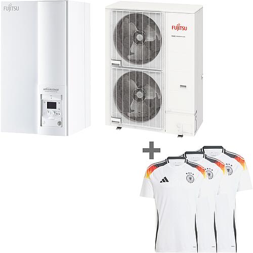 Fujitsu Waterstage Super-Highpower 17 kW split heat pumps + original DFB home shirt 2024,adidas, 3x size XL