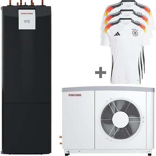 Pompe à chaleur air-eau WPL 17 ACS classic compact plus Kit 1.1, 204264 + 3 x maillot de l'équipe nationale de football allemande EM 2024 Standard 1