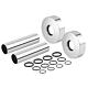 Chrome-plated single rosette and panelling set, tube length 70 mm