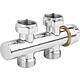 Design thermostatic valve block TA, chrome-plated DN 20 (3/4") Standard 2