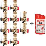 Benefit package 10 x Cap valve with KFE drain + LOCTITE® 55 sealing thread