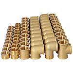 Advantage package brass threaded fittings DN 25 (1"), 60 pieces