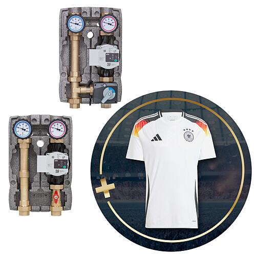 Heating circuit sets Easyflow DN25 (1") package Wilo pump + original DFB home shirt 2024 adidas, men's Standard 1