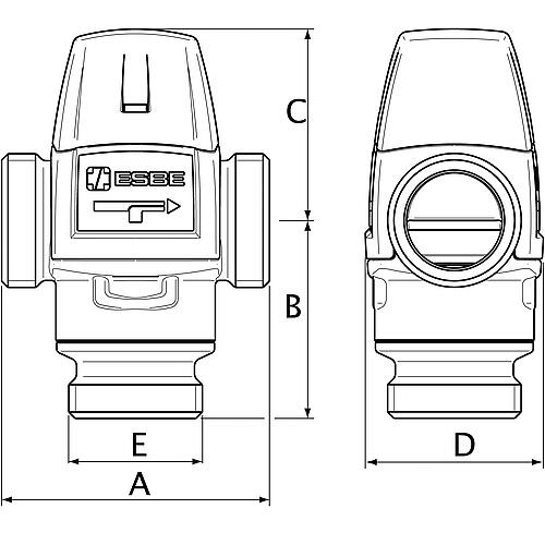 Thermomischer  Typ VTA 321, Innengewinde