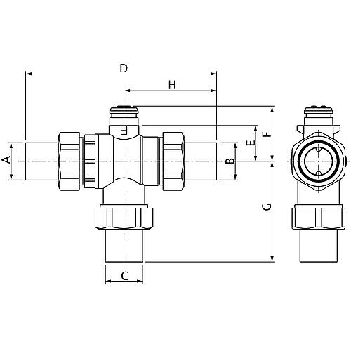 Electric ball valve ESBE, type MBA 132, 3-way AG Anwendung 1