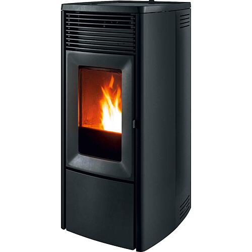 MCZ EGO Hydromatic 8 R pellet stove, basic appliance with black metal cladding, 8.0 KW