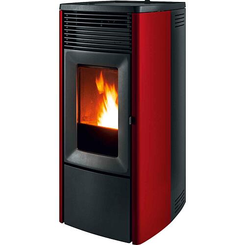 MCZ EGO Hydromatic 8 R pellet stove, basic appliance with Bordeaux metal cladding, 8.0 KW