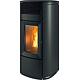 MCZ Club C. Air 12 flush-mounted pellet stove, basic appliance with matt black metal cladding, 11.9 KW