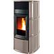 MCZ Suite Hydromatic 18 R pellet stove, basic appliance with warm grey ceramic cladding, 17.7 KW