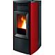 MCZ EGO Hydromatic 8 R pellet stove, basic appliance with Bordeaux metal cladding, 8.0 KW