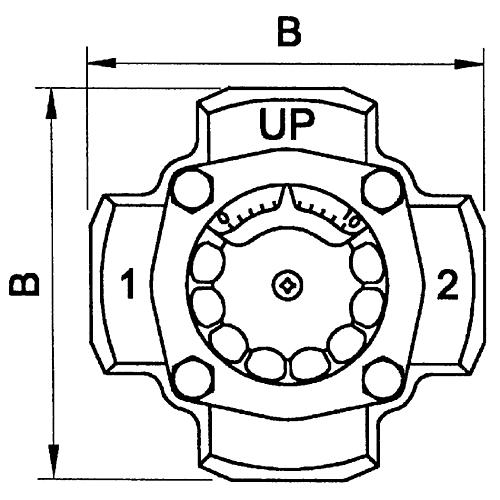 4-way mixer TERMOMIX model C (grey cast iron) Standard 2