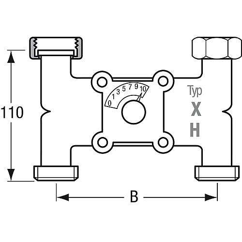 4-way mixer series VMX (X shape) Standard 3