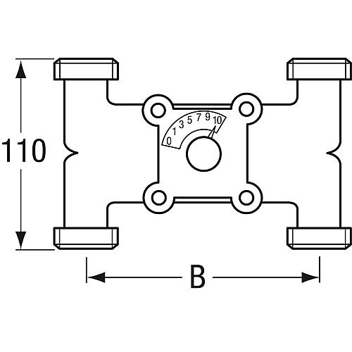 4-way mixer series VMX (X shape) Standard 4