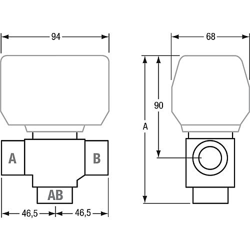 3-way changeover valves series VMR