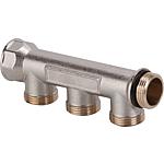 3-way manifold, Eurocone, nickel-plated