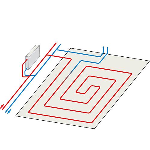 Multibox RTL; flush-mounted return temperature limiter RTL Anwendung 2