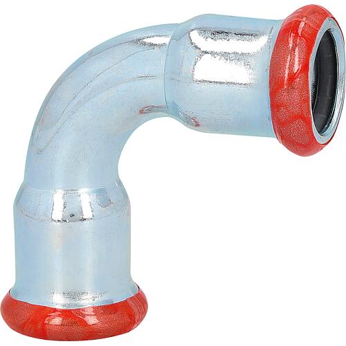 C steel press fitting 90° elbow (female/female) 15 mm M-profile