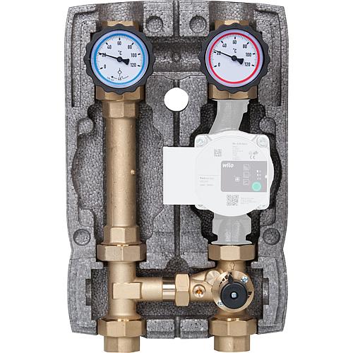 Heating circuit set Easyflow DN25 (1”) with 3-way mixing valve without mixer motor Standard 1