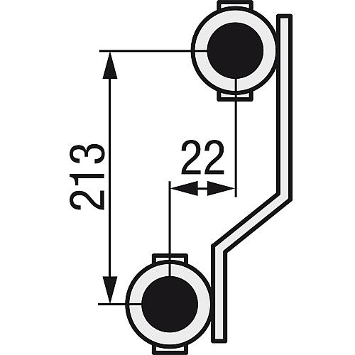 Brass underfloor heating manifold model R553F DN 25 (1")