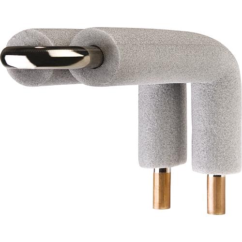 Copper pipe elbow 15 mm, nickel-plated Standard 1