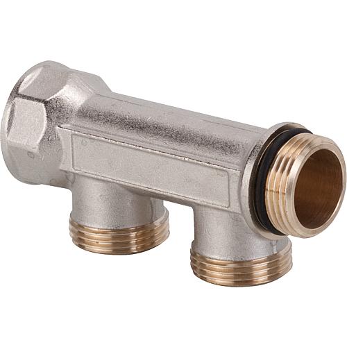 2-way manifold, Eurocone, nickel-plated Standard 1