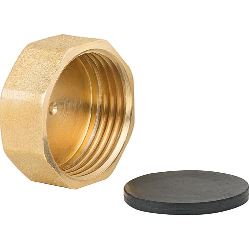 Closure cap with IT 1” uncoated brass