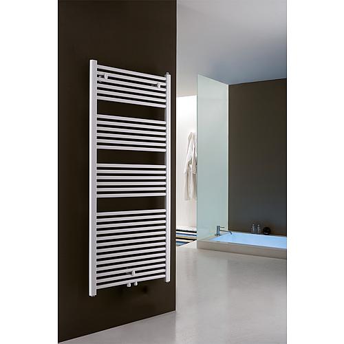 Jessica heated towel rail with centre connection