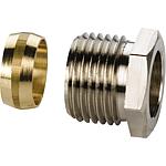 Compression fitting, nickel-plated