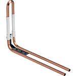 Angle pro + pipe bend unit for radiator connection from Floor, copper tube 15 x 1 mm