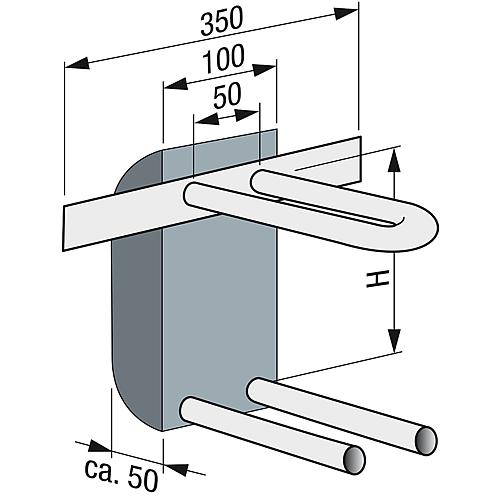 Wall box with radiator connections