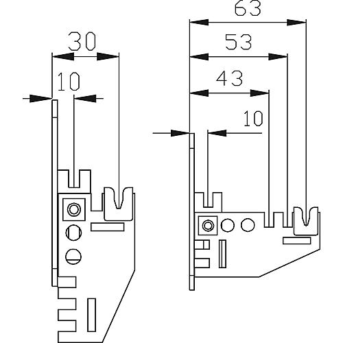 Wall brackets 
with spacer Standard 2