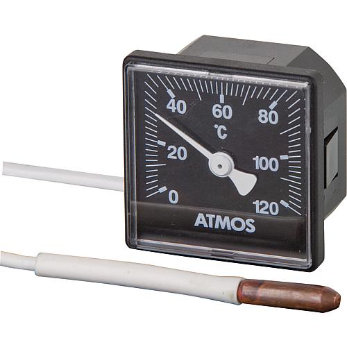 Atmos thermometer in boiler control panel