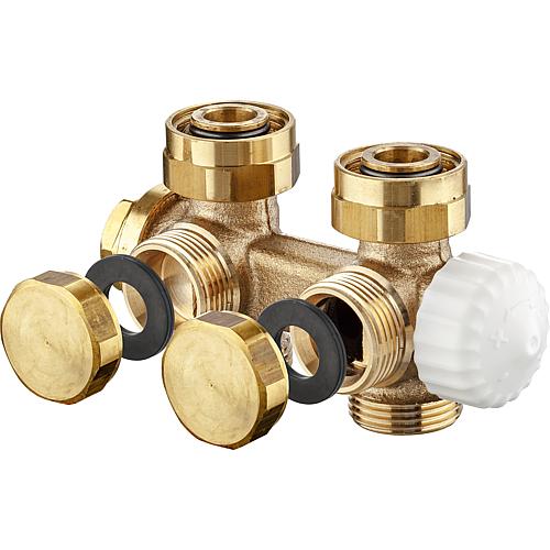 Multilux 4 set dual and single-pipe operation, thermostatic head design Halo