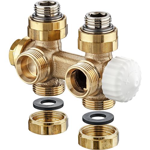 Multilux 4 set dual-pipe operation, thermostatic head design DX Anwendung 1