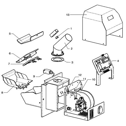 Ventilateur de bruleur avec clapet d'aération pour bruleur Atomos A25