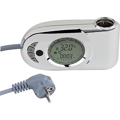 Room temperature controller INFRA for bathroom radiators max. 2000W, colour: chrome