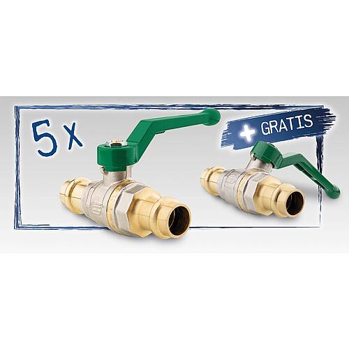 Drinking water ball valve promotional pack 5 + 1 Standard 1