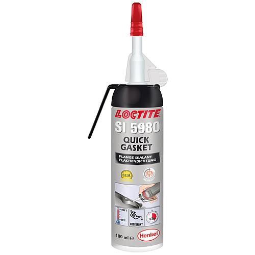 Joint plat universel flexible (silicone) LOCTITE SI 5980 noir, boîte à gaz comprimé de 100 ml