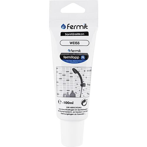 Silicone sanitaire FERMIT Fermitopp N [blanc] tube de 100ml