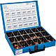 Assortment case with contents solid copper seal rings DIN 7603 A