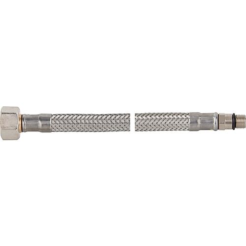 Flexible connection hose 1/2" sl. nut x M10 500 mm, short nipple