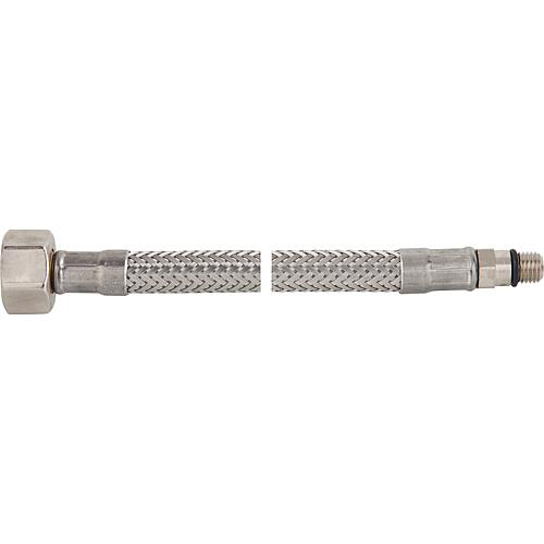 Flexible connection hose 3/8" sl.nut x M8 500 mm, short nipple