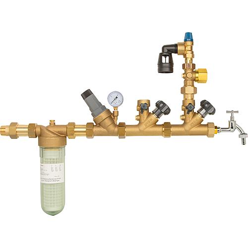 Domestic water manifold system with fine filter Bavaria Standard 1